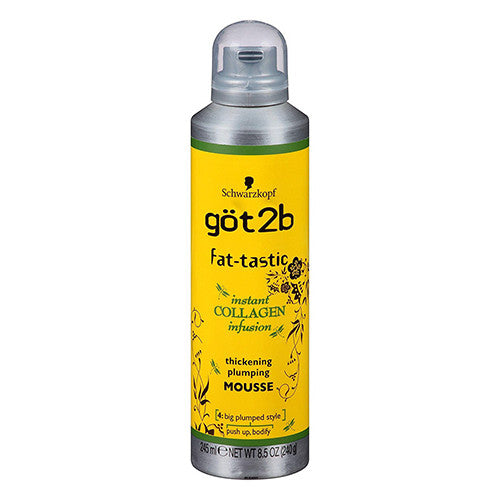 Schwarzkopf Got2b Fat-Tastic Instant Collagen Infusion Mousse, 8.5 Oz